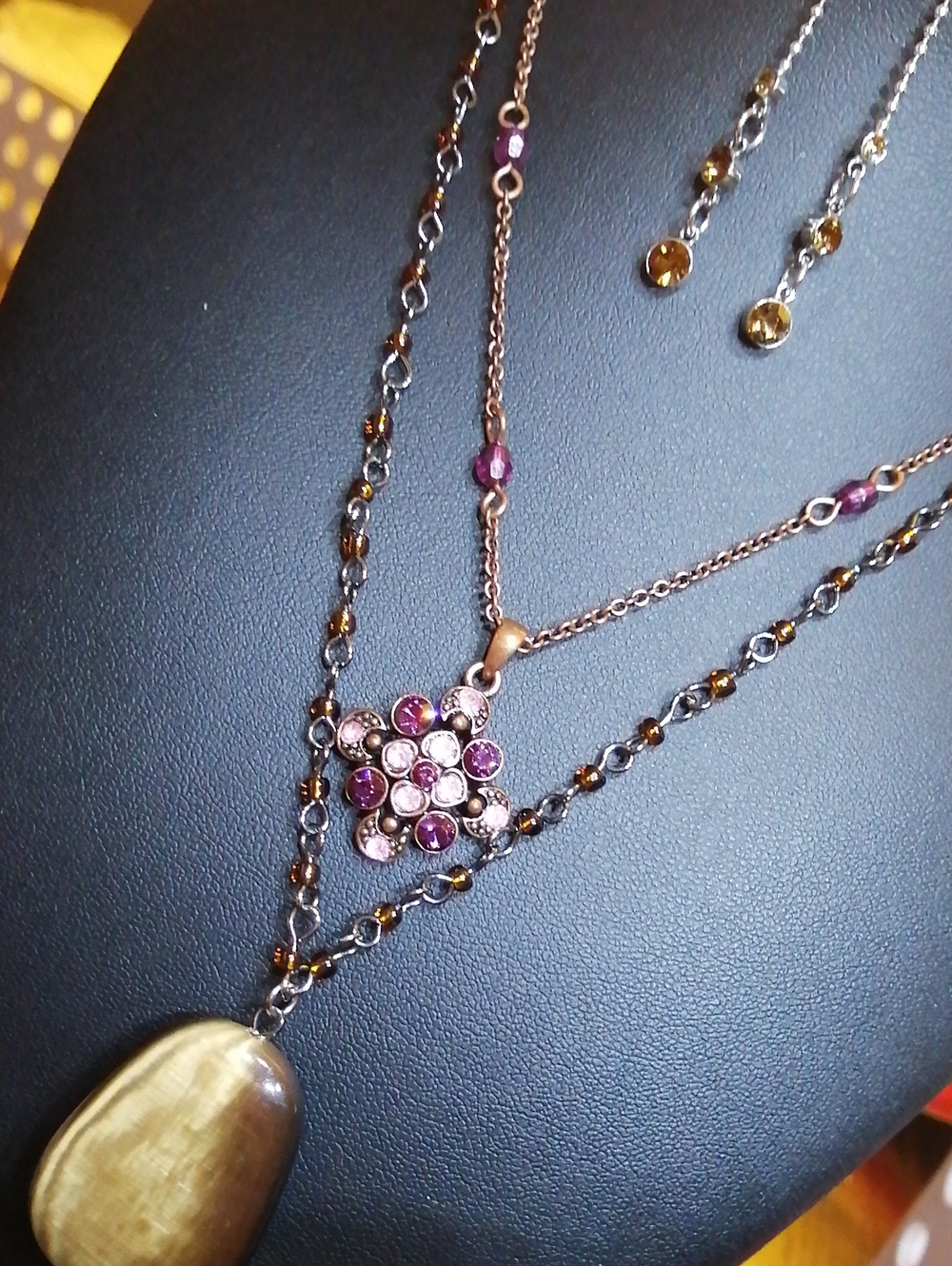 2 Elegant Vintage Necklaces And Long Earrings Bundle